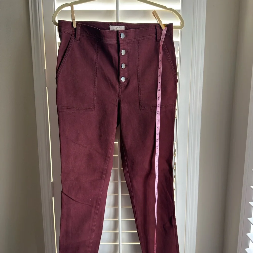 LOFT Maroon Button-Front Jeans Size 6T - Picture 8 of 9